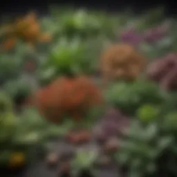 A vibrant collection of natural herbs known for their purported benefits in enhancing penile size.