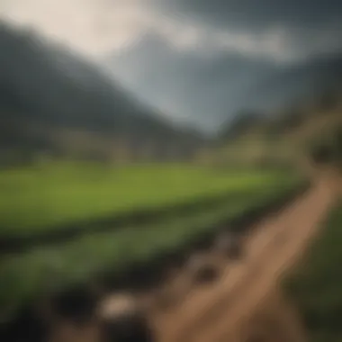 A scenic view of the Nepalese landscape showcasing agriculture.