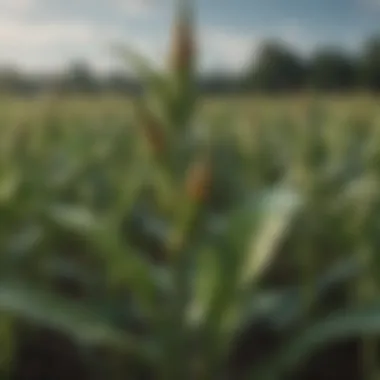 A vibrant field of okra plants under optimal growing conditions