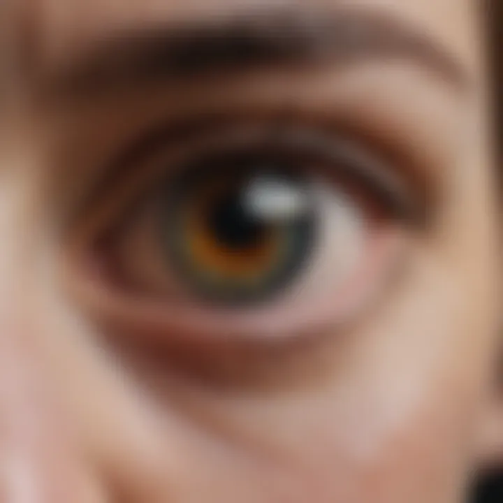 Infographic illustrating common symptoms of ocular surface disease