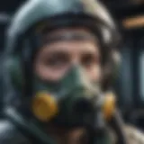 Pilot oxygen mask demonstrating advanced features