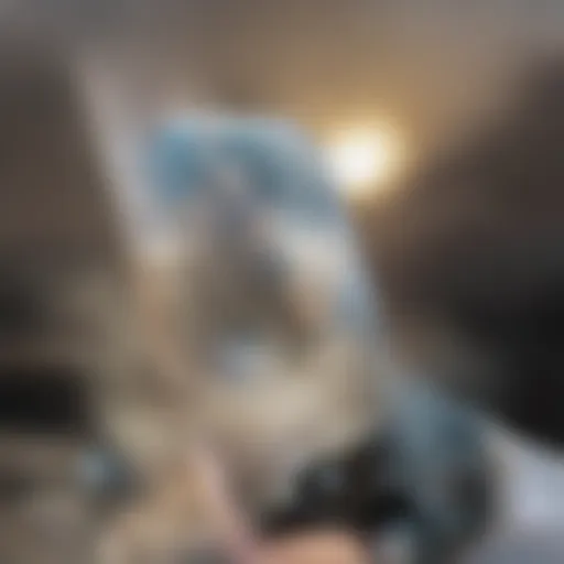 Close-up of a golfer's grip on the club