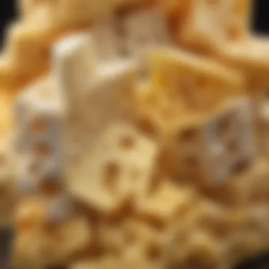 Protein Structures Found in Cheese Illustration of protein structures in cheese highlighting different protein types.