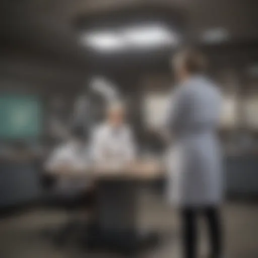 Radiation oncology classroom setting with students engaged in learning