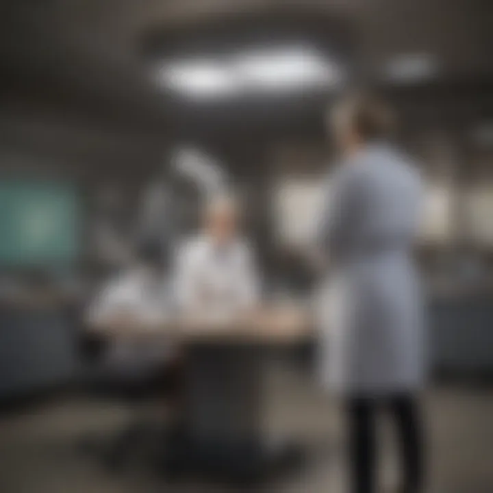 Radiation oncology classroom setting with students engaged in learning