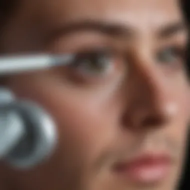 Clinical Setting for Retina Injection Procedure Patient undergoing a retinal injection procedure in a clinical setting