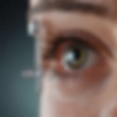 Close-up of a syringe specifically designed for retinal injections