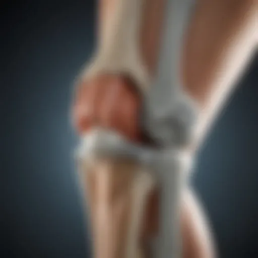 Anatomical diagram illustrating knee joint stability post-surgery