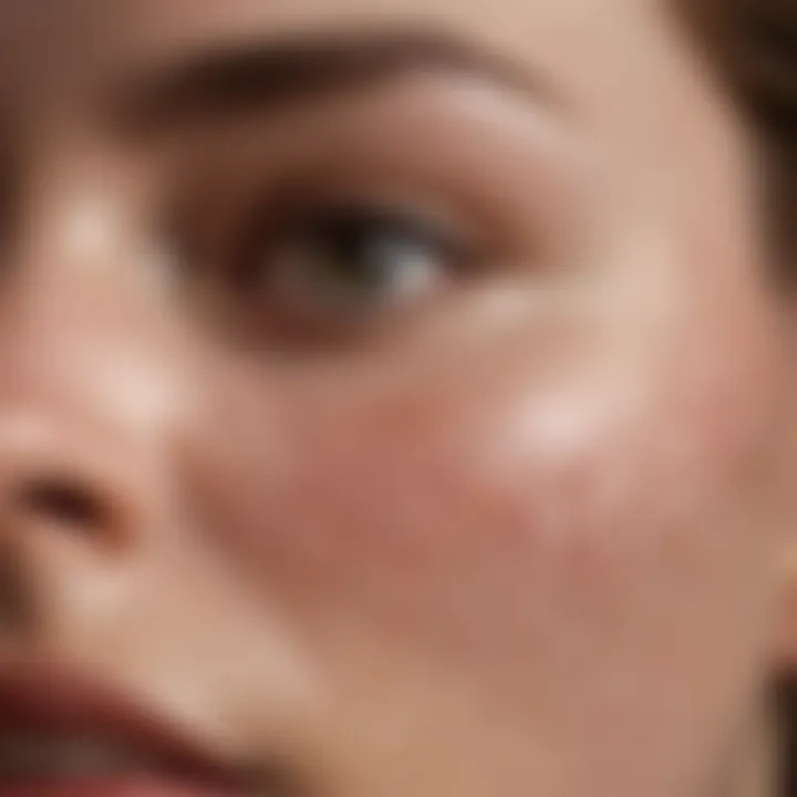 Visual representation of skin exfoliation process