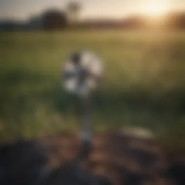 Anemometer in a field setting for environmental monitoring