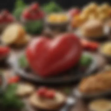 Heart-Healthy Food Choices for LDL Management A vibrant selection of heart-healthy foods
