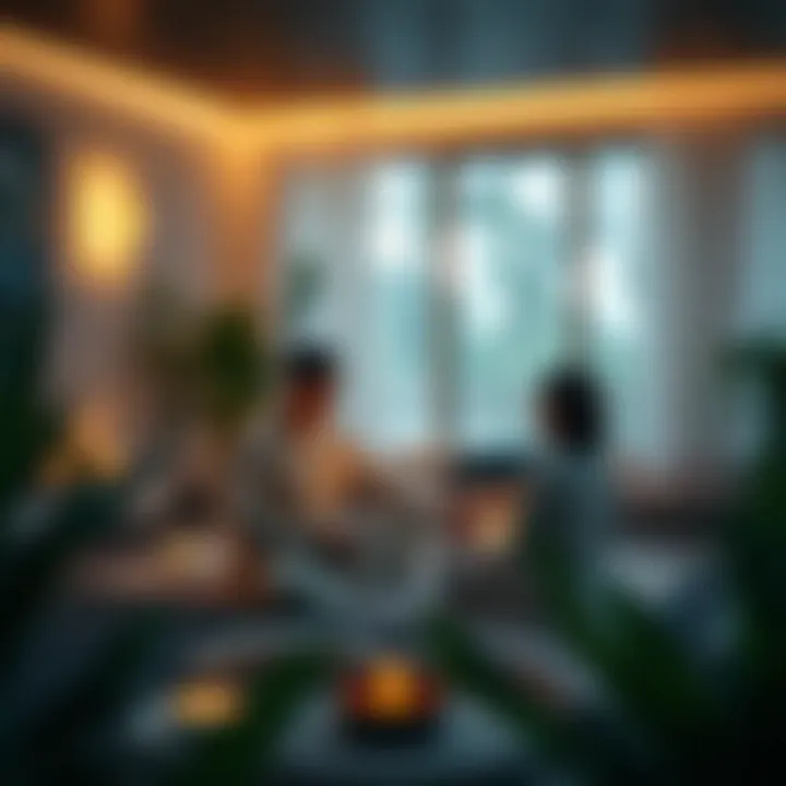 Promoting Relaxation for Gut Health A serene environment promoting relaxation and stress reduction for gut health.