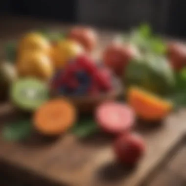 Selection of Low-Potassium Fruits Fresh fruits low in potassium on a wooden table