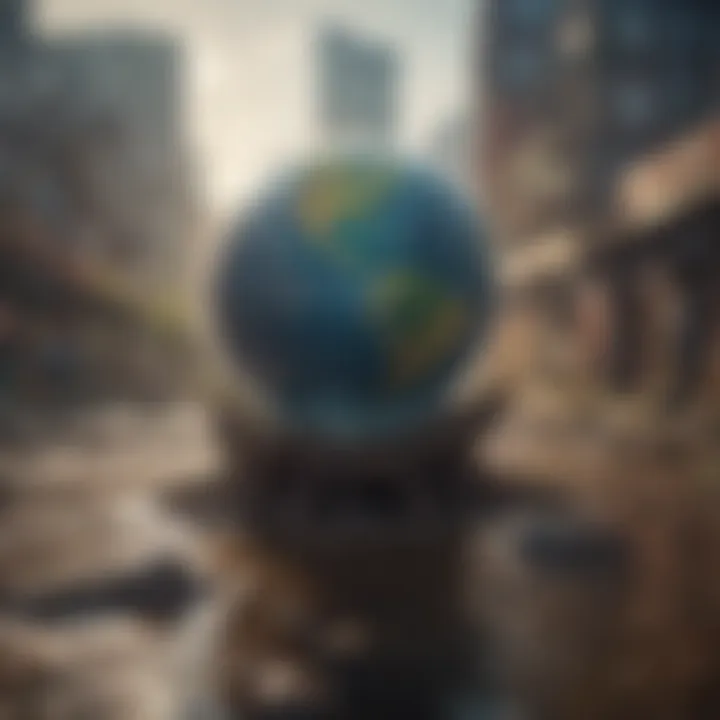 Illustration of climate change impacts on sustainable development