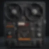Vintage tape recorder showcasing its components