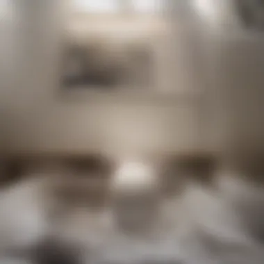 Hot Humidifier in a Relaxing Bedroom Environment A serene bedroom scene with a hot humidifier in use