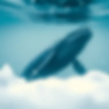 Majestic Blue Whale in Antarctic Waters Majestic blue whale swimming gracefully in Antarctic waters