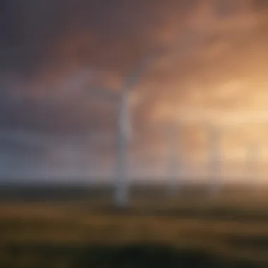 Innovative Wind Farm Technology An innovative wind farm showcasing cutting-edge technology