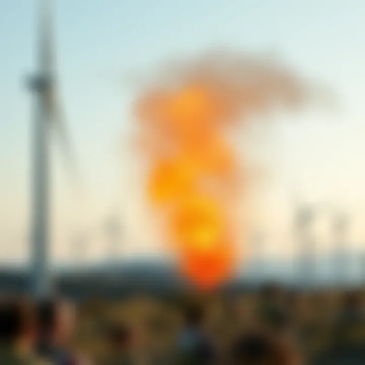 Graphical representation of wind energy's impact on climate change