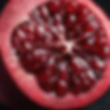 A glass of fresh pomegranate juice highlighting its deep red hue