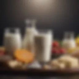 An assortment of dairy products showcasing their diversity