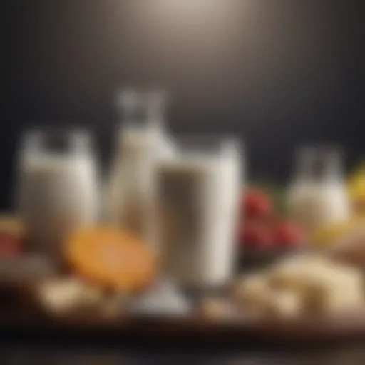 An assortment of dairy products showcasing their diversity