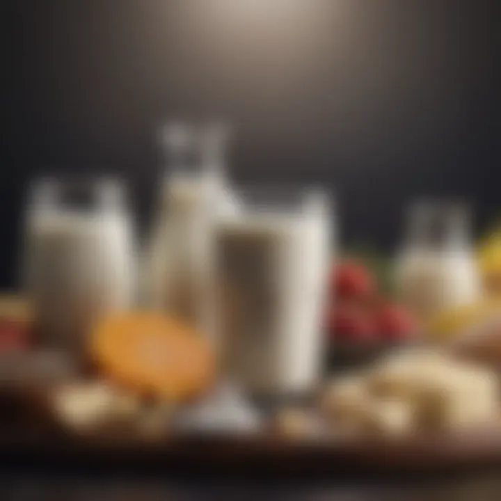 An assortment of dairy products showcasing their diversity