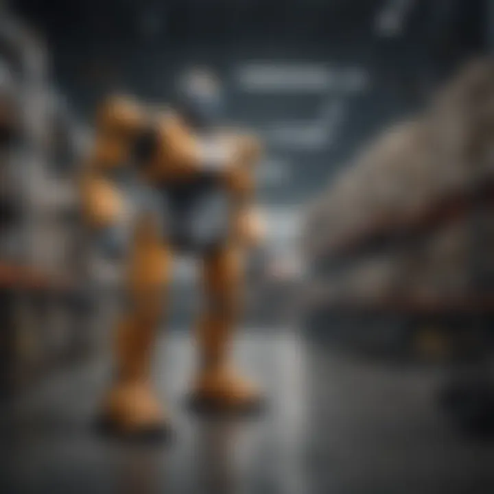 Robots optimizing supply chain logistics in a warehouse
