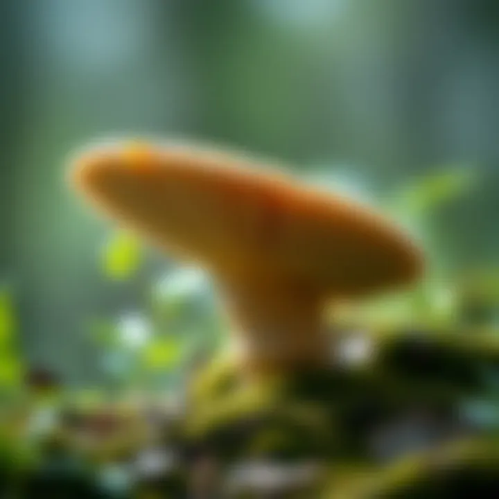 Ecological Benefits of the Tiger Sawgill Mushroom An artistic depiction showcasing the ecological benefits of the tiger sawgill mushroom.