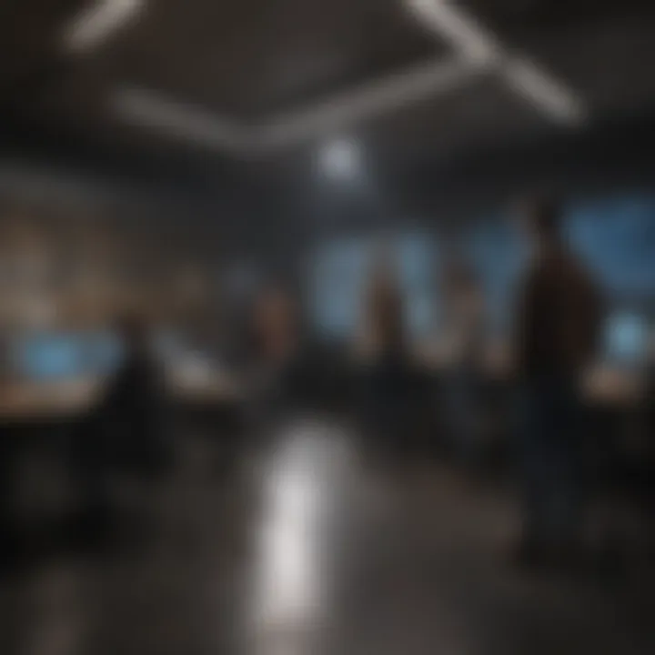 Students engaged in a visually stimulating learning environment