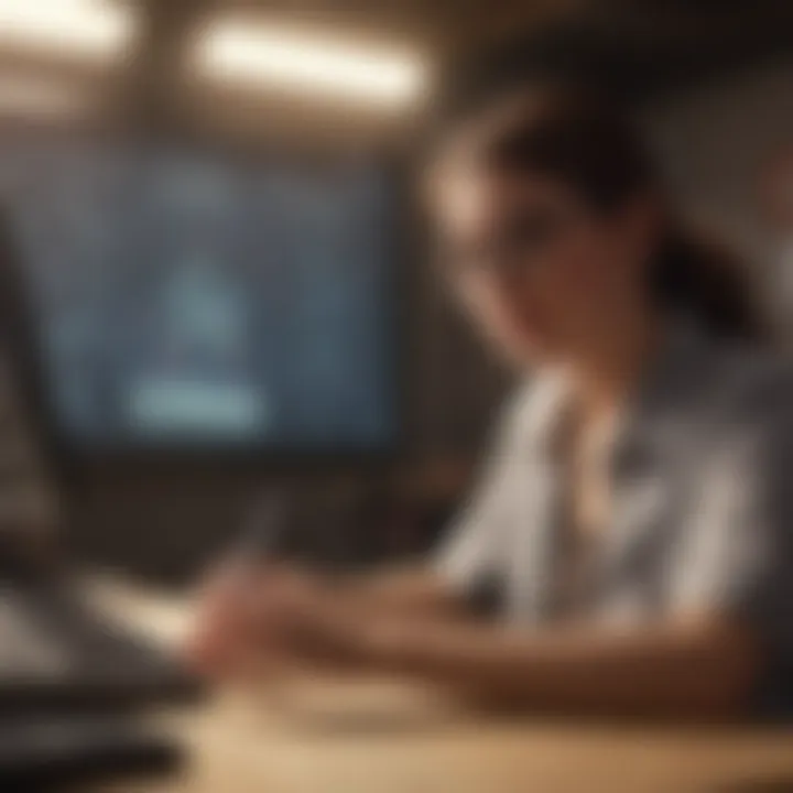 A teacher utilizing technology to enhance lesson delivery