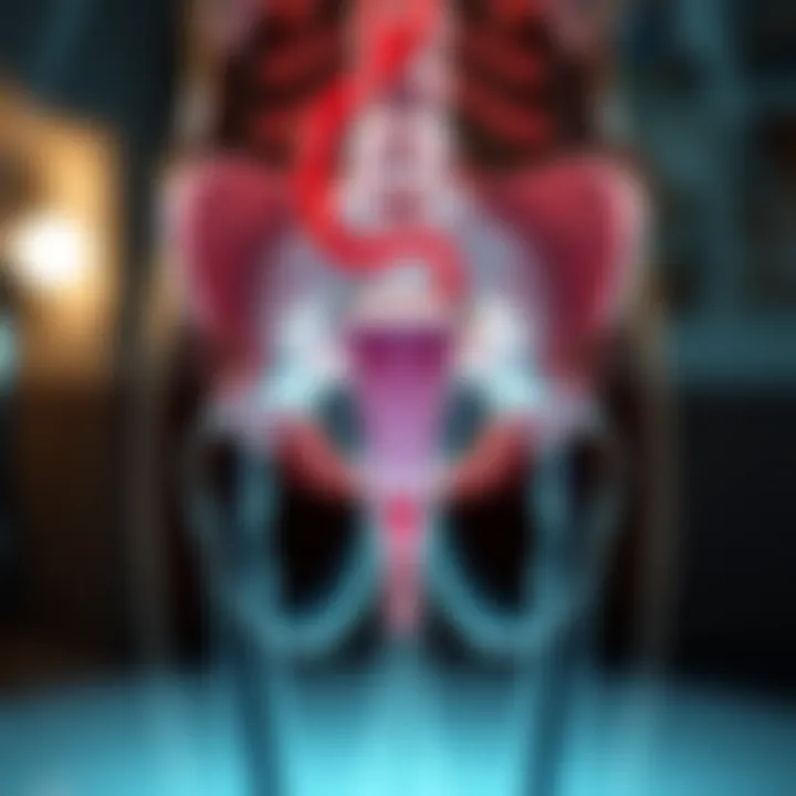 Anatomical diagram of the bladder showing potential obstructions