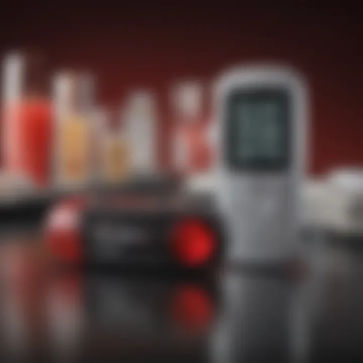 Visual representation of blood glucose monitoring devices