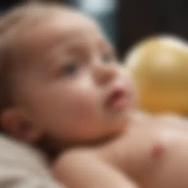Bilirubin Levels in Infants Illustration showing elevated bilirubin levels in infants