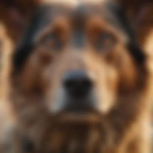 Illustration depicting a healthy dog with vibrant fur