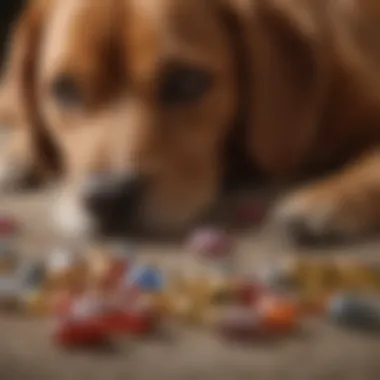 Visual representation of various supplements for dog health
