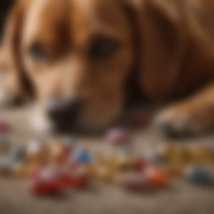 Visual representation of various supplements for dog health