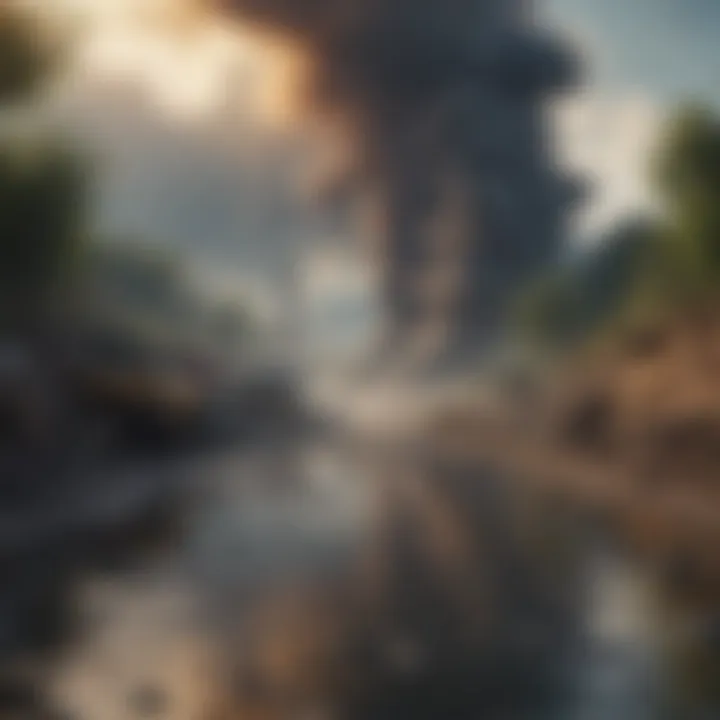 Visual representation of the impact of pollution incidents on the environment