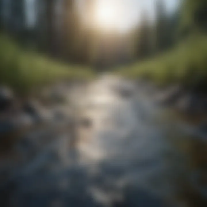 Visual representation of water resource management strategies