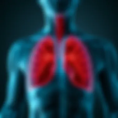 Diagram showcasing symptoms of chest muscle inflammation