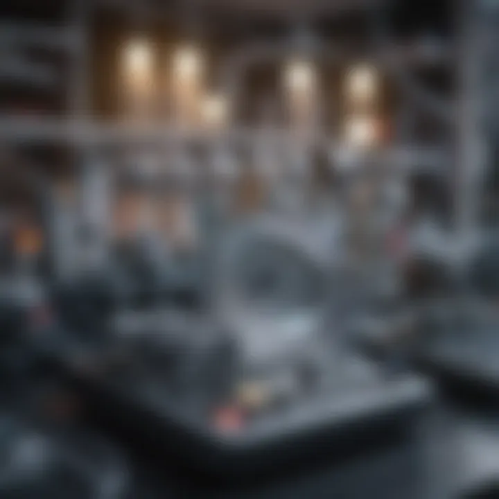Various types of medical analyzers displayed