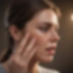 Visual representation of migraine triggers such as light and stress