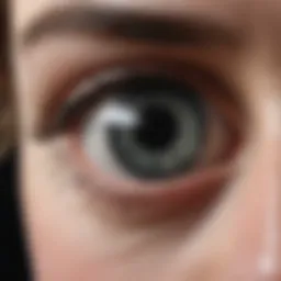 Illustration depicting the concept of mono pupillary distance measurement
