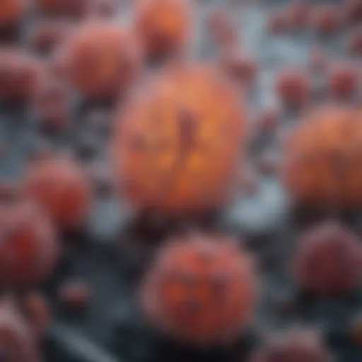 Microscopic view of MRSA bacteria