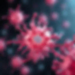 Illustration depicting the cellular structure of myeloma