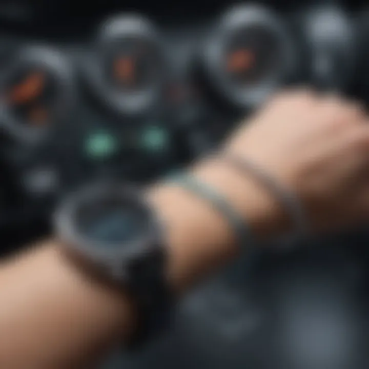 Illustration depicting the technology behind wrist oxygen monitoring