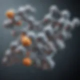 Detailed illustration of oxycodone molecule structure