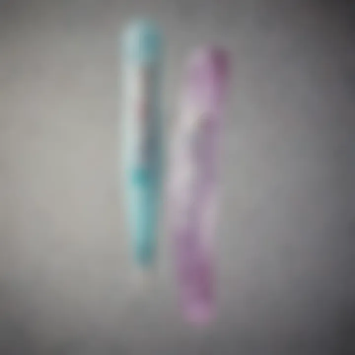 Illustration of a positive pregnancy test showing two distinct lines