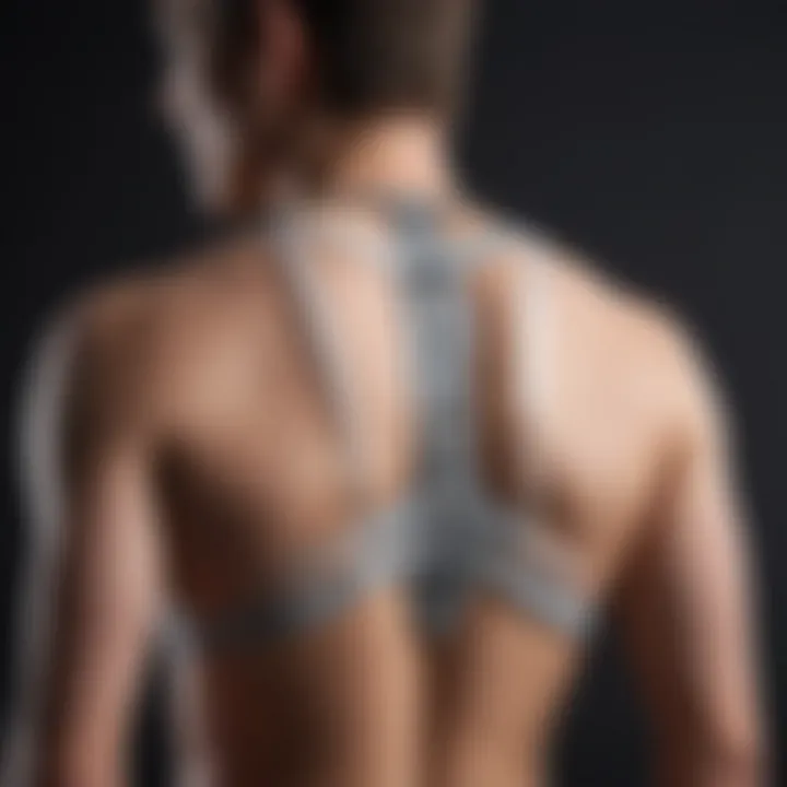 Diagram showing medical applications of back braces in various conditions