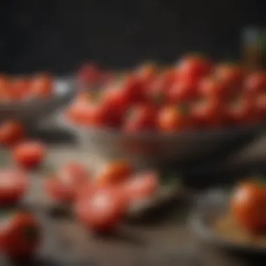 Tomatoes displayed alongside various dishes highlighting their versatility